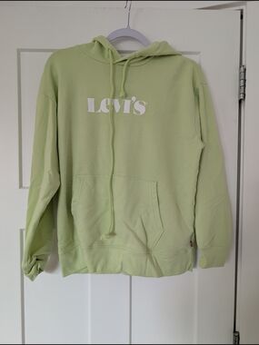 Levi's Pale Green Logo Hoodie Size Medium